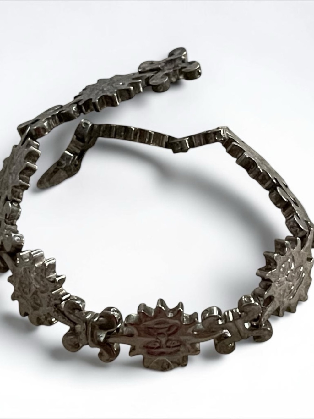 Vintage Sterling Silver Sun Face Bracelets